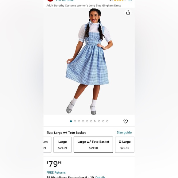 COSPLAY!!  WICKED!!  Dorothy dress/ALICE/ Wizard Of Oz Dress EUC  Sz L/ XL~~ - Picture 9 of 15